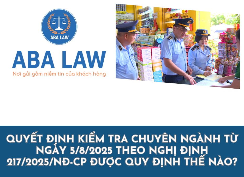 Theo Nghị định số 217/2025/NĐ-CP về hoạt động kiểm tra chuyên ngành